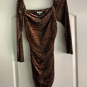 Gold party dress